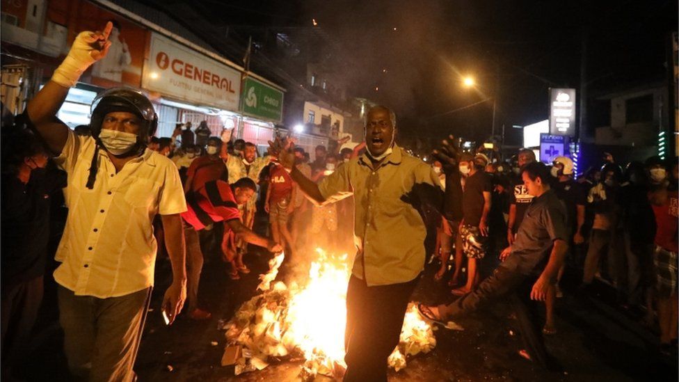 Protest at president Rajapaksa’s home turns violent: Sri Lankan