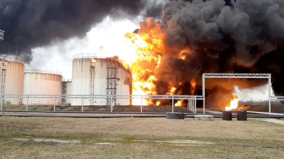 Ukraine denies attacking fuel depot inside Russia