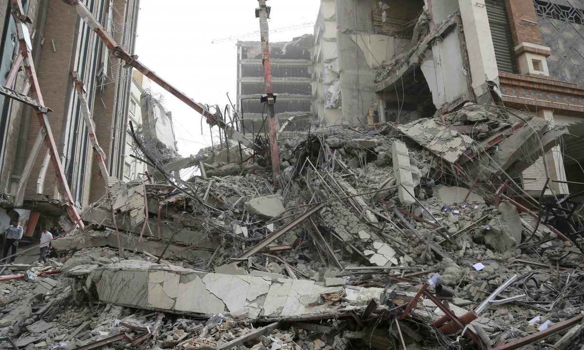 Iranian police fire shots, teargas to disperse protests over building collapse