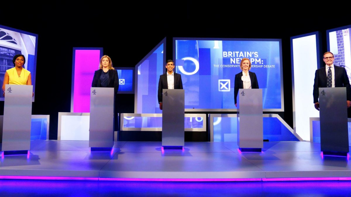 Tory leadership frontrunners have clashed over how best to fund public services and control inflation in the contest’s first TV debate.