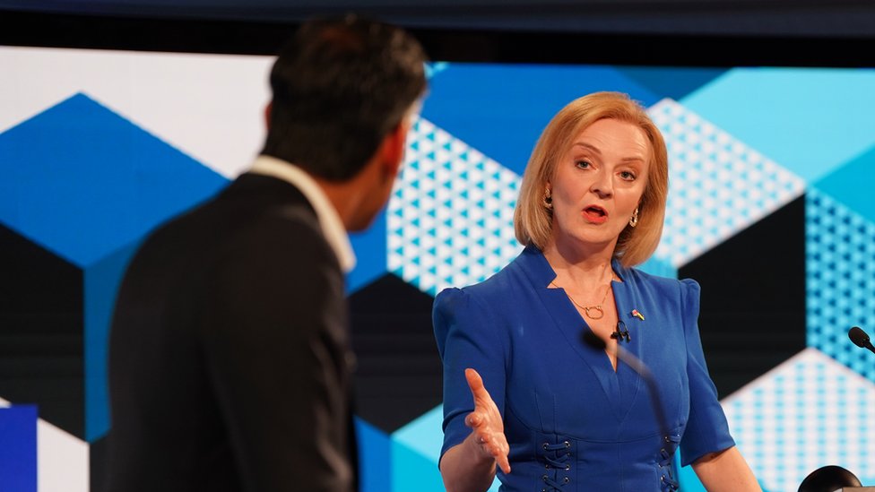 Rishi Sunak and Liz Truss tore into each other over their rival visions for the future of the UK economy, in their first head-to-head TV debate.