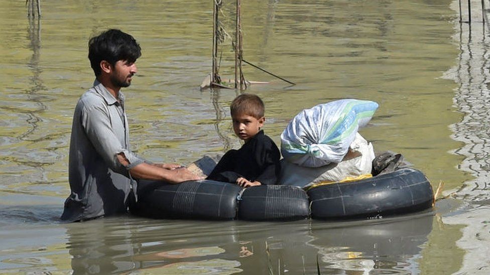 Pakistan’s planning minister says early estimates show the devastating floods that hit the country have caused at least $10bn (£8.5bn) of damage.
