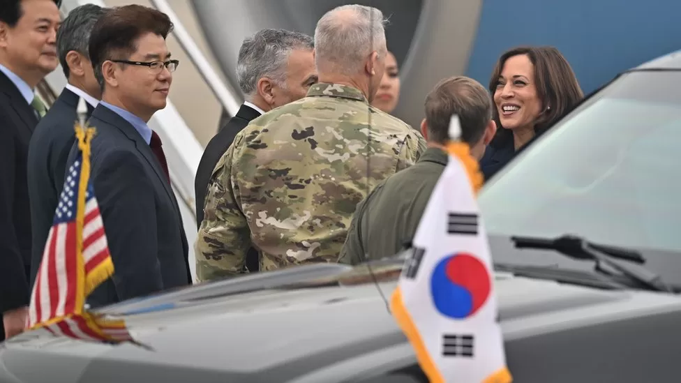 US vice president Kamala Harris arrived in South Korea a day after the North fired two short range ballistic missiles off its east coast.