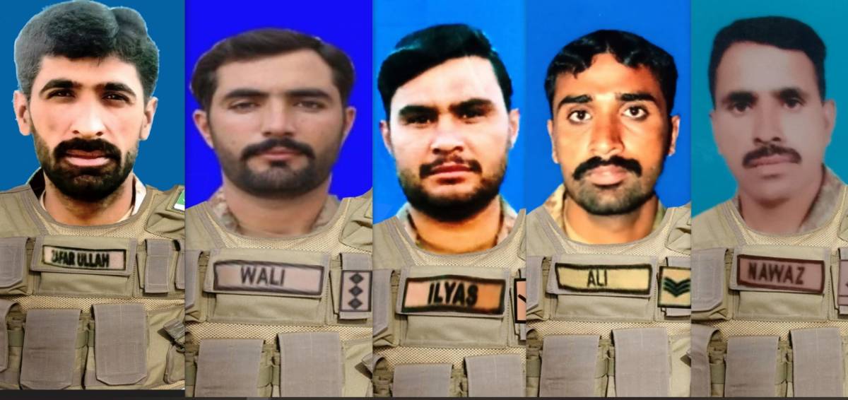 5 soldiers martyred during exchange of fire with terrorists in North Waziristan