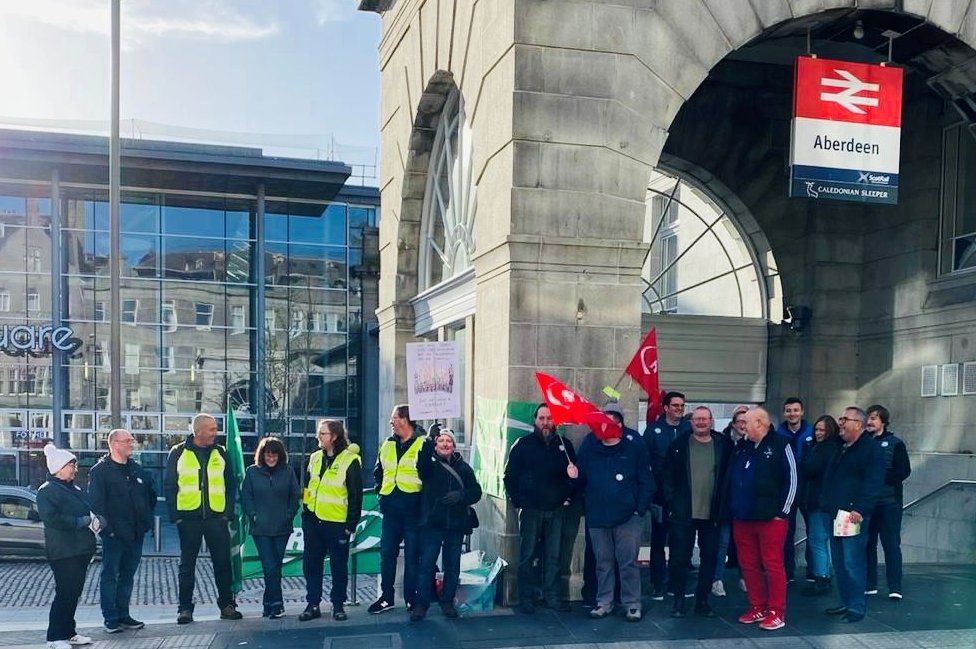 There is major disruption to Scotland’s rail services as ScotRail workers stage their latest 24-hour strike.