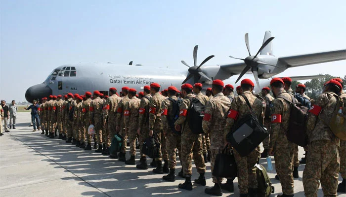 Pakistan Army contingent for FIFA World Cup 2022 security leave for Qatar