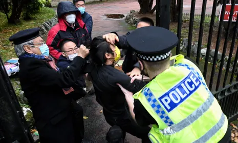 One of China’s most senior UK diplomats was involved in violence against protesters at the Manchester consulate on Sunday, a British MP says.