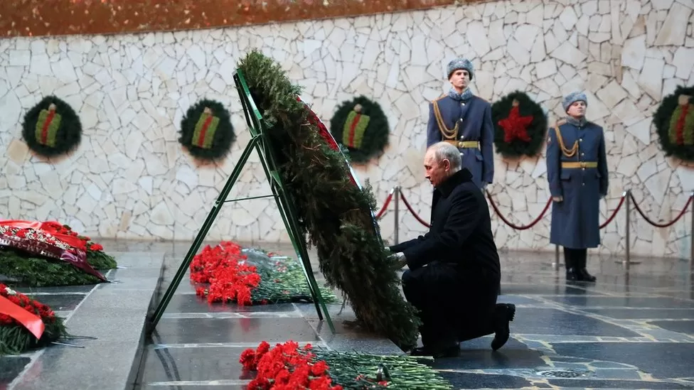 Vladimir Putin has compared Russia’s invasion of Ukraine to the fight against Nazi Germany, in a speech to mark the 80th anniversary of the conclusion of the Battle of Stalingrad.