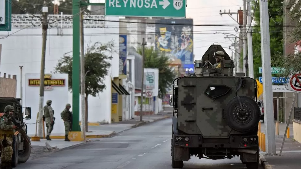 A search is under way for four US citizens kidnapped in north-eastern Mexico last week after apparently getting caught up in a shootout which left one Mexican dead.