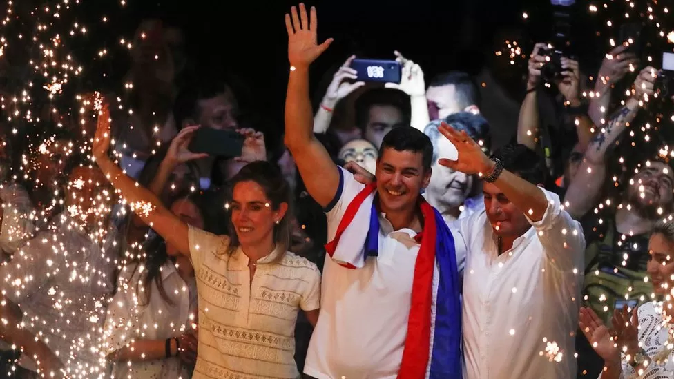 Santiago Peña of Paraguay’s ruling conservative Colorado Party has won the presidential election, beating a centre-left challenger.