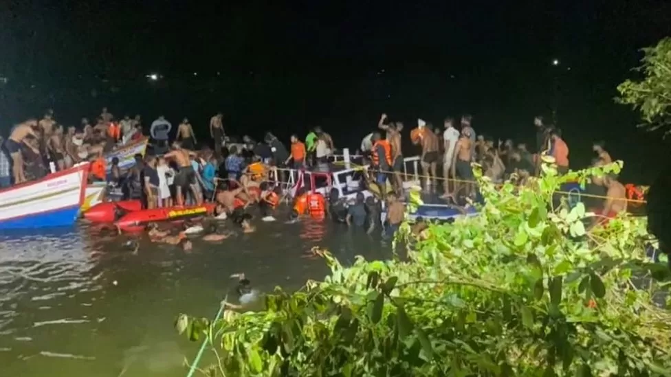 At least 22 people have died after a packed tourist boat capsized in India’s southern Kerala state.