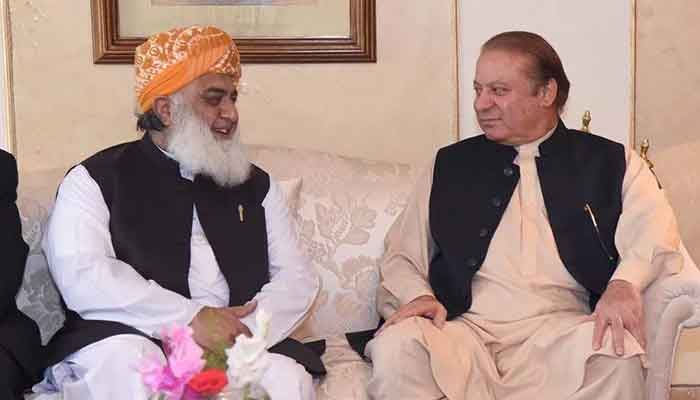 Fazl leaves for London to meet PML-N supremo Nawaz amid PTI’s collapse