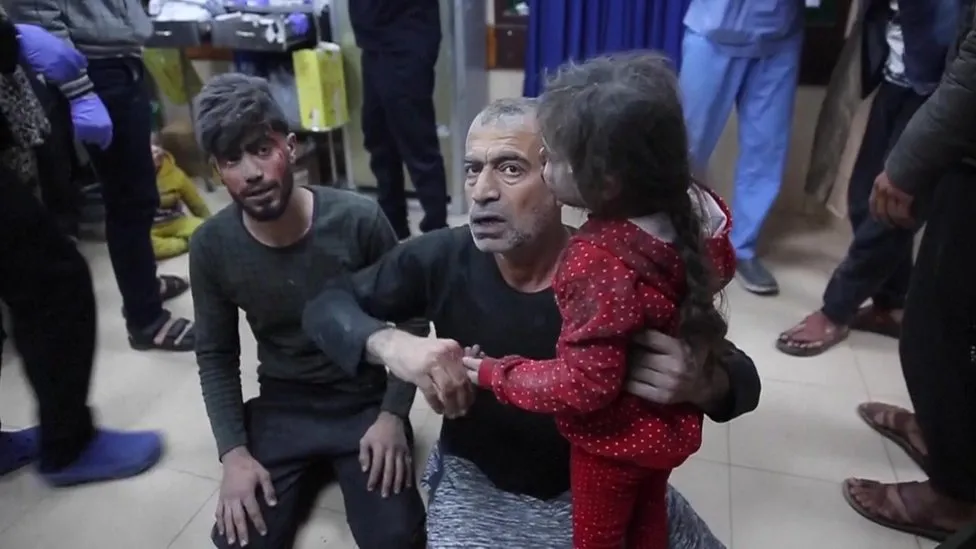 Gaza’s Hamas-run health ministry says an Israeli air strike killed at least 70 people in the Al-Maghazi refugee camp in the centre of the strip.