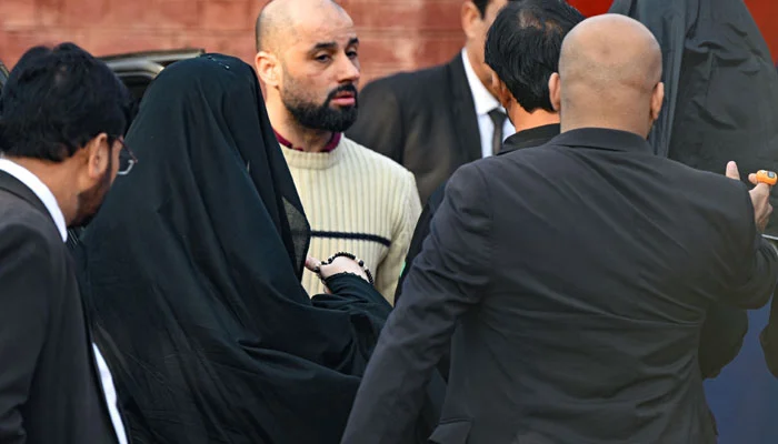 Bushra Bibi surrenders before police following conviction in Toshkahana case