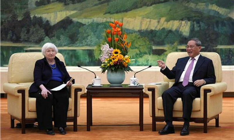 Yellen, Premier Li express hope for US-China cooperation
