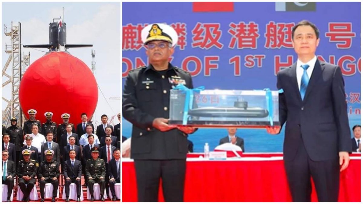 China launches first Hangor-class submarine built for Pakistan