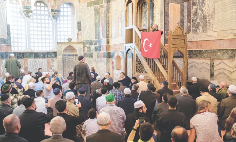 Turkiye’s Erdogan opens Byzantine church to Muslim worshippers