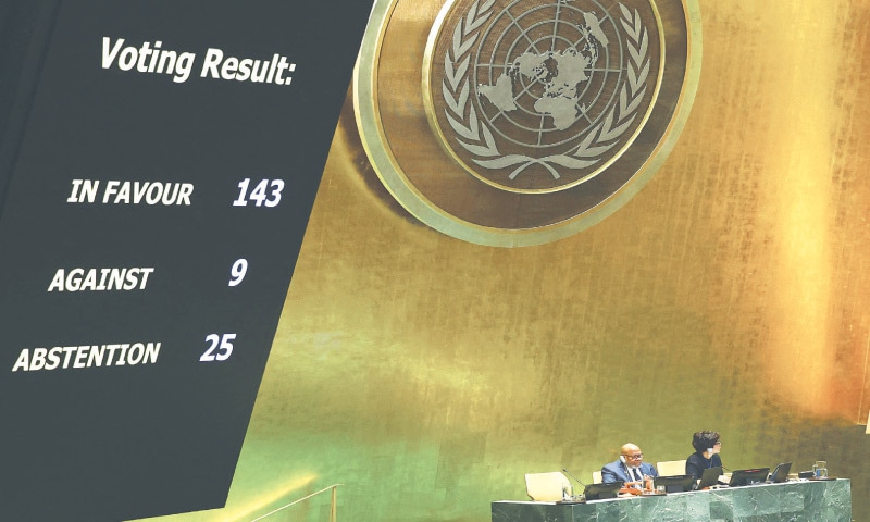 UNGA backs Palestinian bid for membership