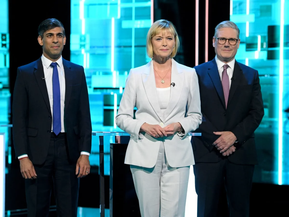 Rishi Sunak and Sir Keir Starmer have faced off in the first TV debate of the general election, with heated exchanges over tax, the NHS and immigration.