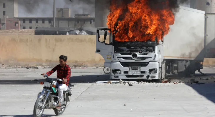 Four dead as armed protesters, Turkish forces clash in north Syria: monitor